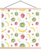 MuchoWow® Textilposter Obst - Aquarell - Weiß 40x40 cm mit Produktbild-Vorschau 1