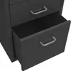 vidaXL Aktenschrank mit Rollen Anthrazit 28x41x69 cm Metall Produktbild-Vorschau 5
