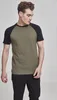 Urban Classics - RAGLAN Contrast T-Shirt oliv / schwarz 4XL Podgląd zdjęcia produktu 13