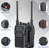 Two walkie-talkies with callouts highlighting various features. Anteprima dell’immagine prodotto
