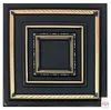 A square decorative panel with concentric square frames and gold trim. Produktbild-Vorschau
