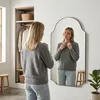 Zrkadlo na stenu bez rámu, 51x91 cm, nepravidelný tvar, MDF Náhľad obrázku produktu 6