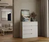 Malwa 1D5S Kommode Weiß mit 5 grifflosen Schubladen, Produktbild-Vorschau 4
