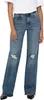 Straight Leg Denim Jeans High Waist Schlag Hose Weites Bein Produktbild-Vorschau 10