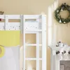 Cama nido de 90x200 cm de madera con tobogán, cama infantil Vista previa de la imagen del producto 10