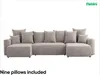 MEBLINI Schlafcouch mit Bettkasten - 312x142x73cm - Beige Produktbild-Vorschau 6