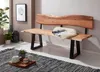 FineBuy Esszimmerbank 160x85,5x60 cm Akazie Massivholz Bank Produktbild-Vorschau 2