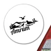 Huuraa Aufkleber Amrum Strandmotiv 10cm rund Sticker Produktbild-Vorschau 2