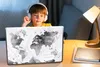 MuchoWow® Laptop Aufkleber Sticker Cover Weltkarte - Produktbild-Vorschau 3