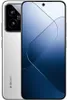 A white Xiaomi 14 smartphone is shown from the back and side, with its camera module and screen visible. Podgląd zdjęcia produktu
