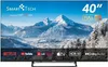 A Smart-Tech television displaying a snowy mountain landscape with various app logos and feature indicators along the bottom. Anteprima dell’immagine prodotto