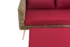 CLP Polyrattan 2er Sofa Molde mit Fußhocker Rundrattan Produktbild-Vorschau 5