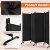 Product details and features of a black room divider. Náhled obrázku produktu