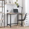 vidaXL Stolik naturalny 80 x 50 x 77 cm Drewno i stal Podgląd zdjęcia produktu 2