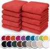 Frottier Seiftücher 10er Pack 30x30cm, 100% Baumwolle, Rot Produktbild-Vorschau 1