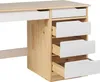 Schreibtisch HUGO aus massiver Kiefer in natur/weiß, Produktbild-Vorschau 2