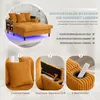 Multifunktionale Cord-Lounge mit Chaiselongue & großer Produktbild-Vorschau 6