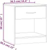 vidaXL Tables de chevet 2 pcs. avec tiroir chêne fumé Voir les images du produit 8