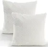 Kissenbezug 2er Set Deko Wohnzimmer Sofakissen Einfarbig Produktbild-Vorschau 2