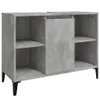 Waschbeckenunterschrank Betongrau 80x33x60 cm Holzwerkstoff Produktbild-Vorschau 1