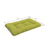 A lime green cushion with dimensions indicated by lines and text. Produktbild-Vorschau