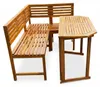 Balkontisch-Set mit Eckbank – Akazienholz  ca. 150 x 100 x Produktbild-Vorschau 5