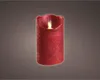 Bougie Led Rouge Métallisée Lumière Led Chaude, Finition Voir les images du produit 4