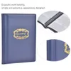 A blue coin album with gold lettering and close-up views of its interior and exterior. Podgląd zdjęcia produktu