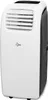 A white and black portable air conditioner with a logo on the front. Produktbild-Vorschau