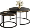 Runder Couchtisch SOLEIL MARMUR 2in1 Schwarz / Schwarz Produktbild-Vorschau 5