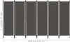 vidaXL 6-tlg. Raumteiler Anthrazit 300x180 cm Produktbild-Vorschau 7