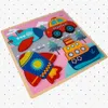 Malplay Dřevěné puzzle "Vozidla" Vzdělávací vzdělávací Náhled obrázku produktu 4