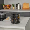 relaxdays Schwarzes Gewürzkarussell in Marmoroptik Produktbild-Vorschau 2