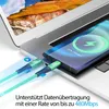 USB-C zu USB-C Kabel 480mbps 60W mit Metall Stecker - Grün Produktbild-Vorschau 2
