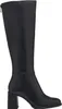 A studio shot of a black knee-high boot. Produktbild-Vorschau