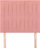 vidaXL Kopfteil Rosa 80x5x118/128 cm Samt Produktbild-Vorschau 3