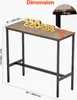 A bar table with dimensions and weight capacity indicated. Produktbild-Vorschau