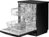 An open dishwasher with its racks pulled out. Podgląd zdjęcia produktu
