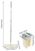 Bodenwischer Set Wischmop 360° Teleskopstiel Mopp Produktbild-Vorschau 7