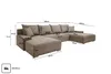 Kaiser Möbel Ecksofa, Sofa U form, Couch U form Livorno U Produktbild-Vorschau 5