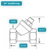 Schrägsitz Rückschlagventil Rückflussverhinderer Messing IG Produktbild-Vorschau 2