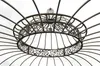 A close-up view of the ornate metalwork of a gazebo's roof structure. Anteprima dell’immagine prodotto