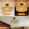 Deckenleuchte Vintage Rattan – Boho Hängelampe Produktbild-Vorschau 3