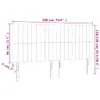 vidaXL LED Kopfteil Creme 180x5x118/128 cm Stoff -  Kopf- & Produktbild-Vorschau 7