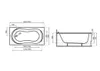 ECOLAM Badewanne Wanne Rechteck G-Polimat Acryl weiß 150x70 Produktbild-Vorschau 3