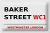 Blechschild Londýn 30x20cm Ulice Baker street WC1 Náhled obrázku produktu 1