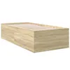 vidaXL Postel Sonoma Dub 90x190 cm výrobek ze dřeva Náhled obrázku produktu 6