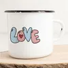 Huuraa Emaille Tasse Love Herz Geschenk Kaffeebecher Produktbild-Vorschau 1