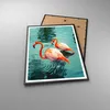 Gerahmtes Poster - Schwarzer Rahmen - Rosa Flamingos Wasser Produktbild-Vorschau 3