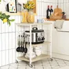 Carrello con ripiani regolabili, carrello portaoggetti a 3 Anteprima dell’immagine prodotto 2